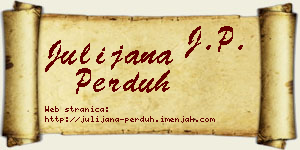 Julijana Perduh vizit kartica